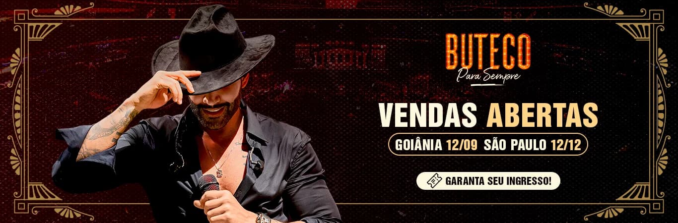 Vendas abertas: Goiânia 12/09 e São Paulo 12/12. Garanta seu ingresso!